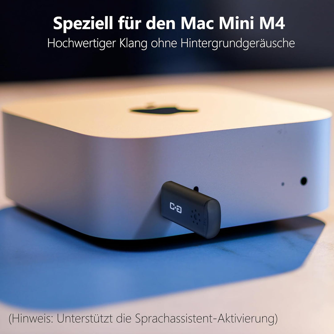 USB C Mini Mikrofon für Mac mini M4/M4 Pro & MacBook | Plug-and-Play Kondensatormikrofon, kompakt &