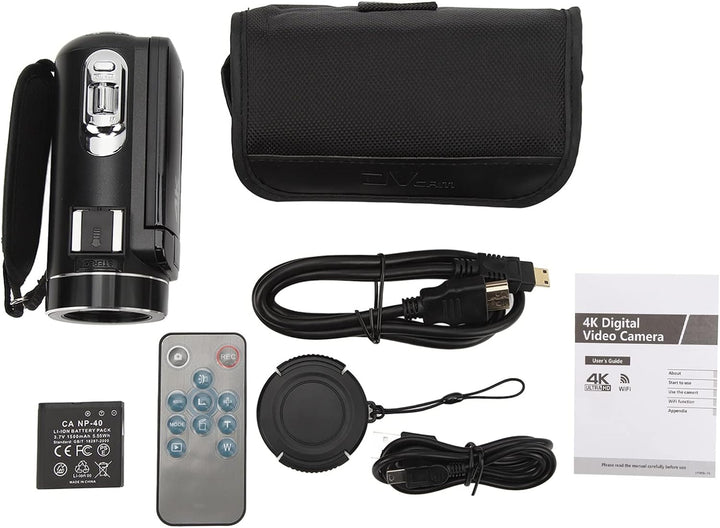 Videokamera-Camcorder, HD 4K-Digitalkamera-Recorder, 48 MP, 18-facher Digitalzoom, 3,0-Zoll-Touchscr