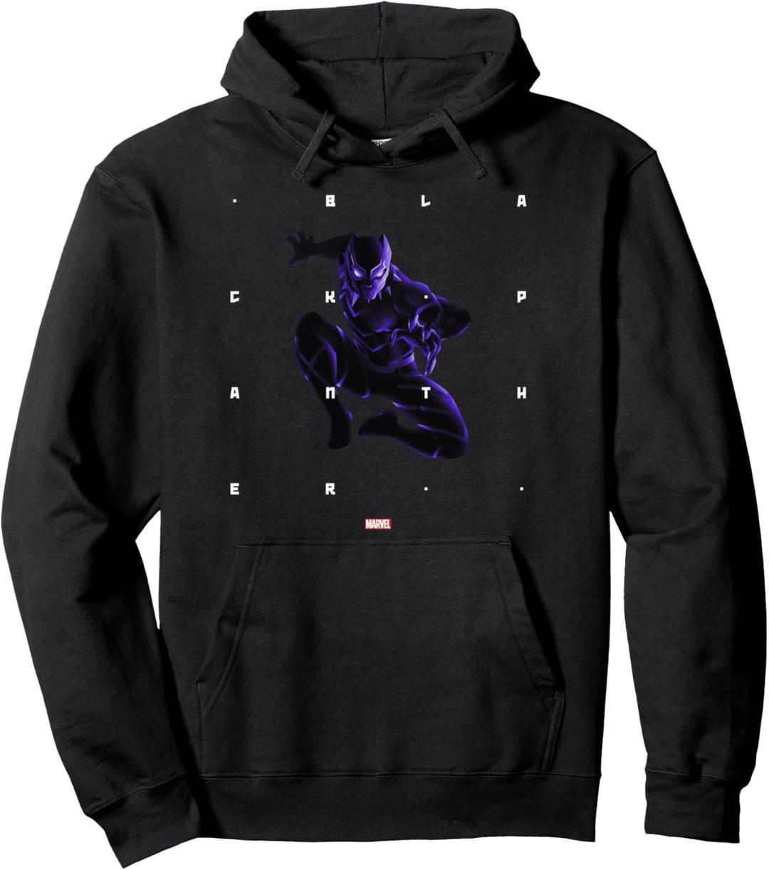 Marvel Black Panther Word Stack Halftone Portrait Pullover Hoodie