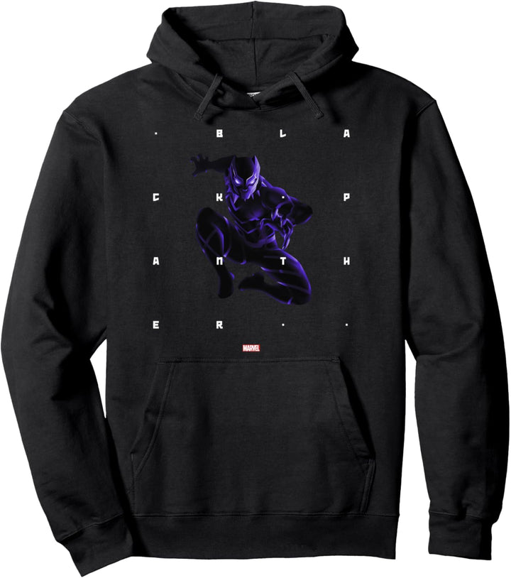 Marvel Black Panther Word Stack Halftone Portrait Pullover Hoodie