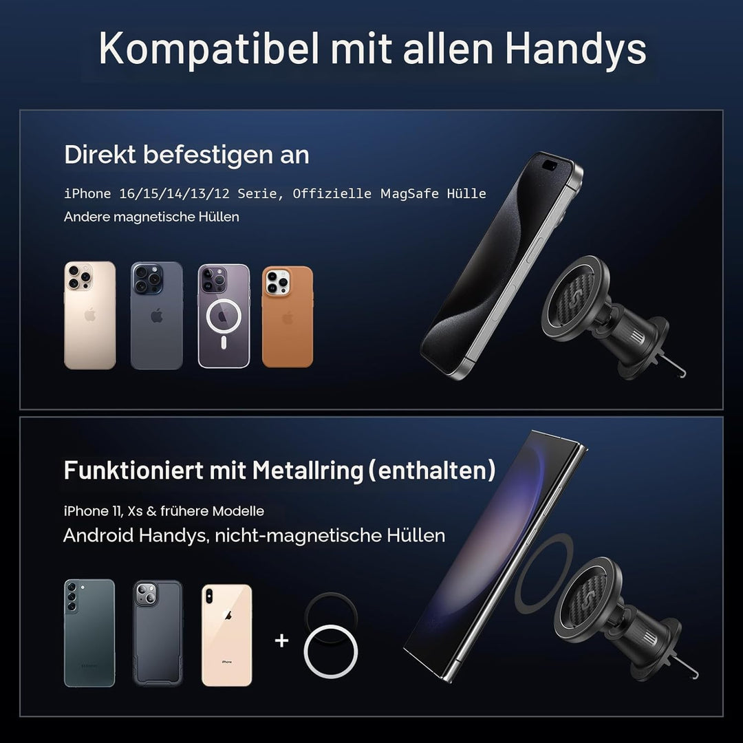 SYNCWIRE Handyhalterung Auto Magnet für MagSafe Autohalterung Kompatibel mit Handyhalterung Auto Mag