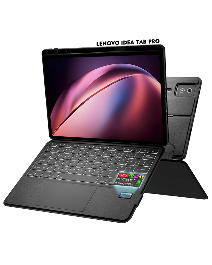 Doohoeek Bluetooth Tastatur Hülle mit LCD-Display für Lenovo Idea Tab Pro 2025 12,7 Zoll, Bluetooth