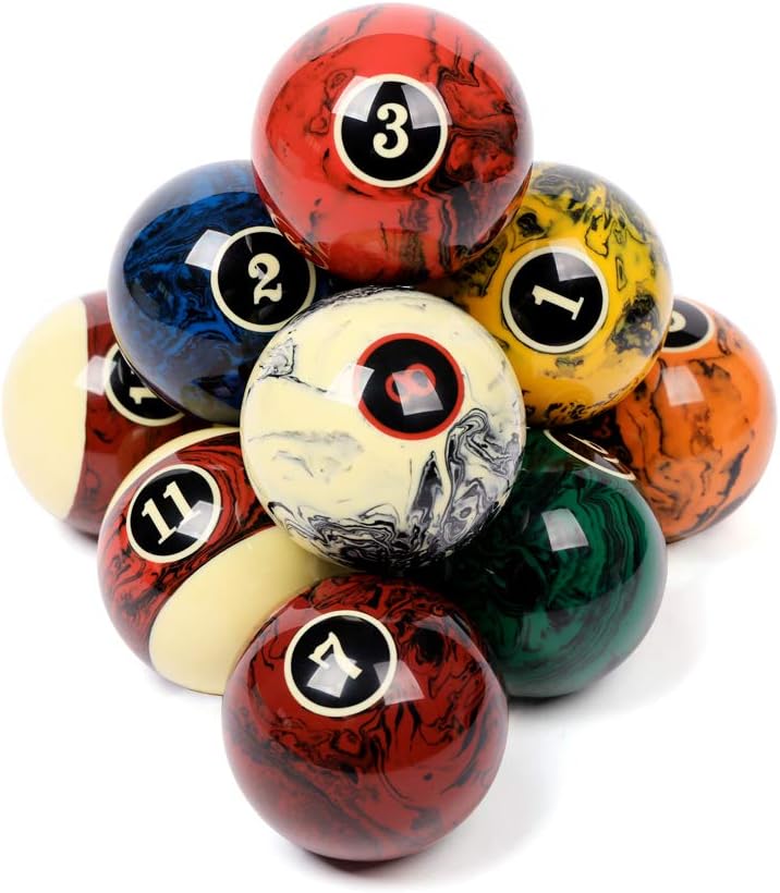 BEKZILY Professionelle Poolbälle/Billardkugeln Set Komplett 16 Bälle für Billardtische Weiss, Weiss