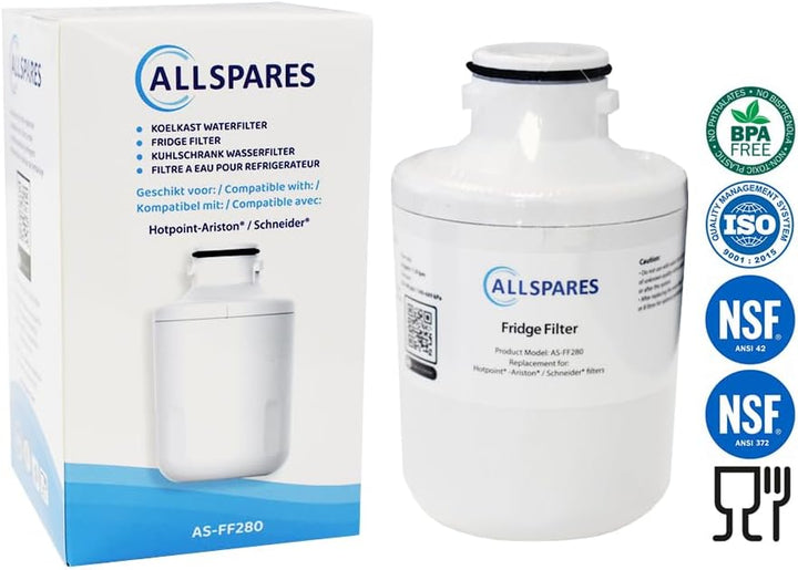 AllSpares Wasserfilter für amerikanische (Side-by-Side) Kühlschränke geeignet für WPRO 482000091353