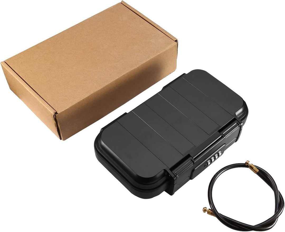 Upgrade Tragbarer Tresor, Sicherheitsbox mit Zahelncode,Wasserdicht Anti-Diebstahl Mini Tresor Zahle