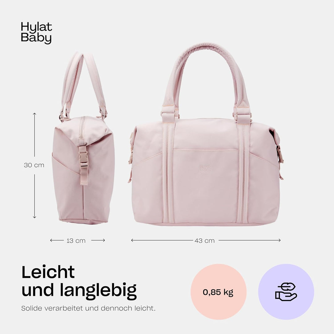 Hylat Baby Wickeltasche mit Wickelunterlage und Baumwolltasche - moderne Tasche für Windeln und Kind
