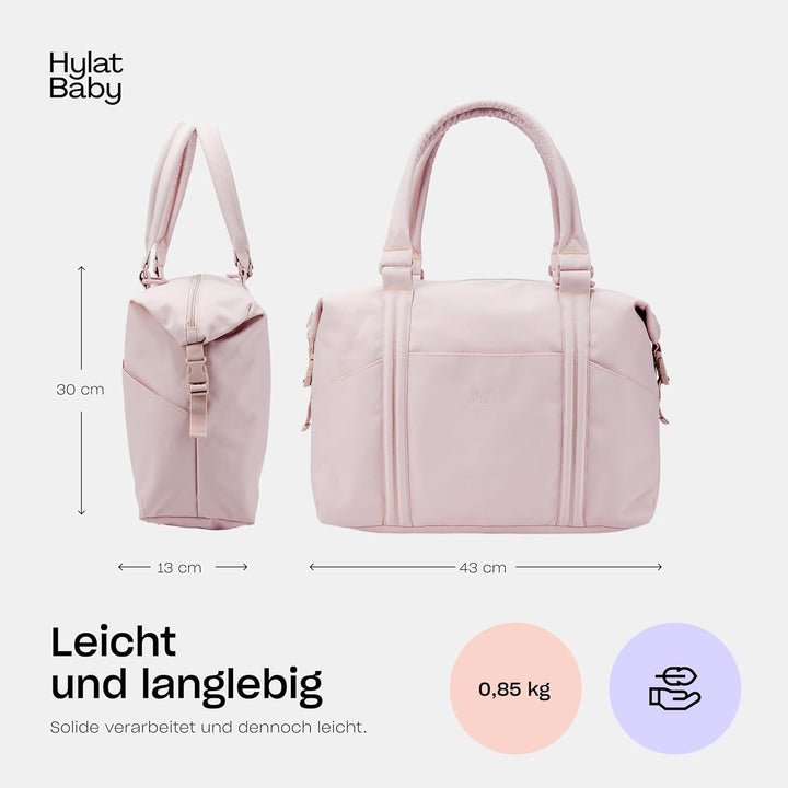 Hylat Baby Wickeltasche mit Wickelunterlage und Baumwolltasche - moderne Tasche für Windeln und Kind