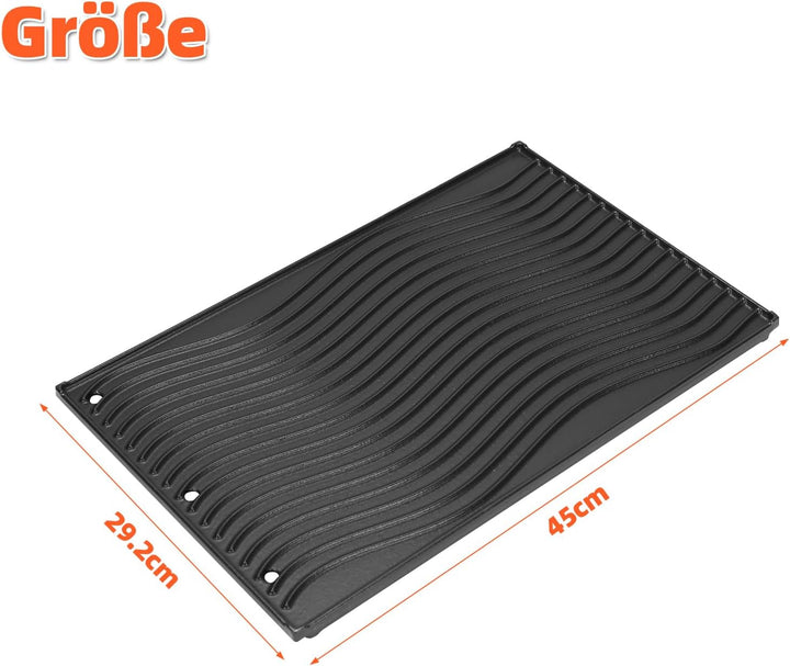 GFTIME 45x29.2cm Hochwertige Gusseisen Grillplatte für Napoleon Rogue 425 525 625, Freestyle, Gusspl