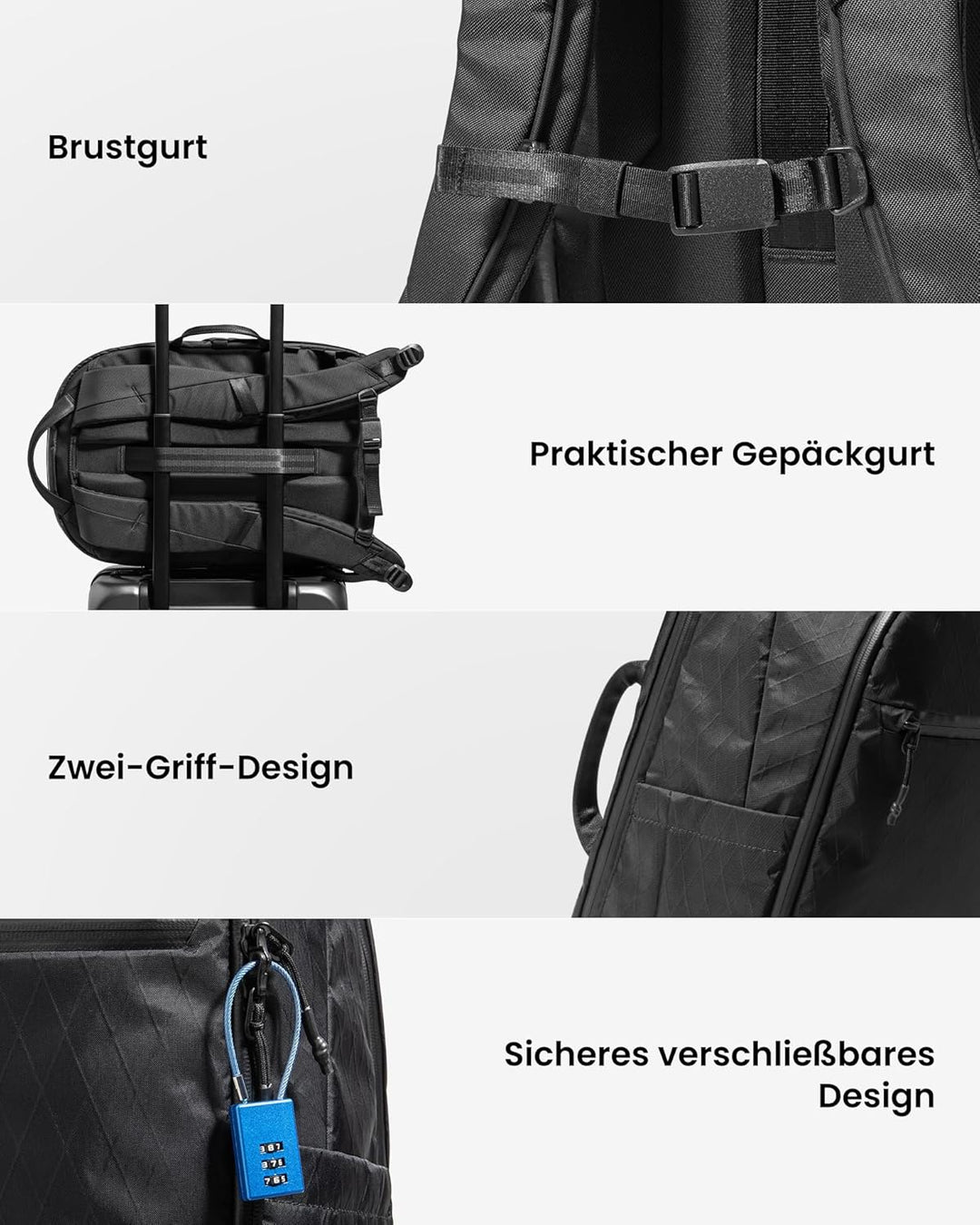 tomtoc Laptop Rucksack 26L, Business Rucksack Herren Damen mit Laptopfach für 15,6-16 Zoll Notebook,