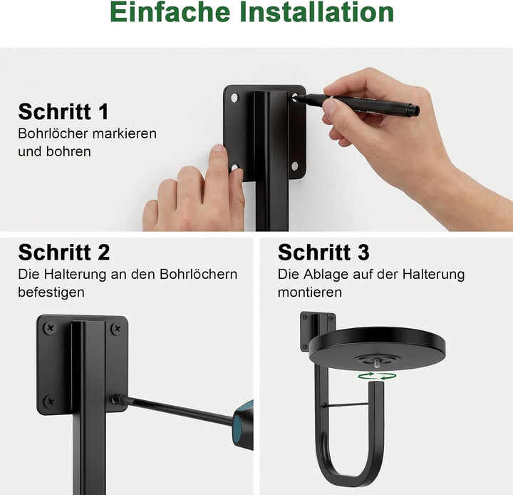 ERWEY Wandbehang Pflanzgefässe für Zimmerpflanzen, 2 Stück Metall Fenster Anlagenhalter, Moderne Pfl