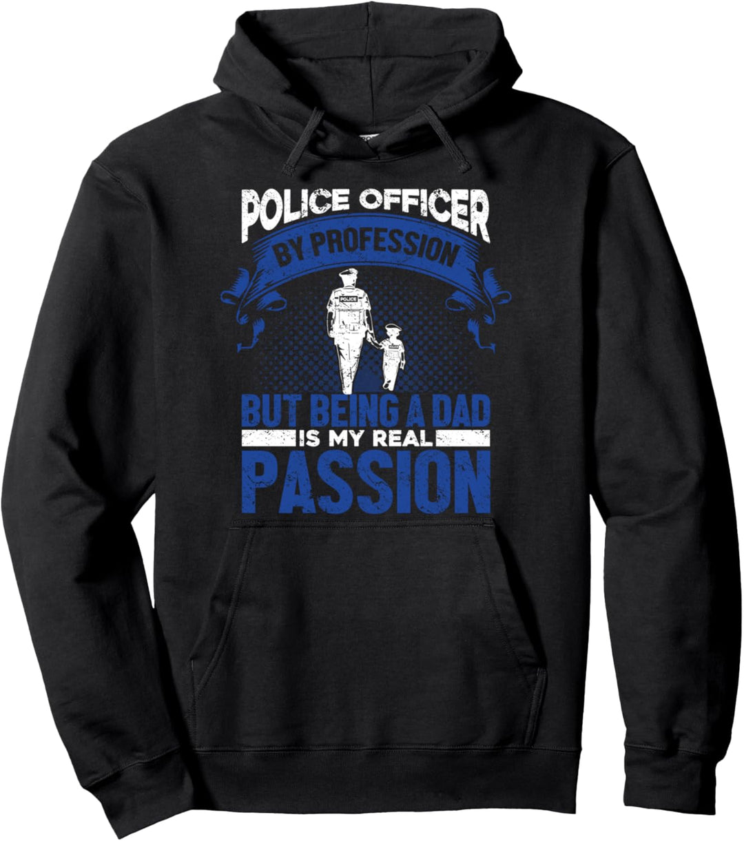 Polizist Polizei - Papa Vater Wachtmeister Polizeibeamter Pullover Hoodie