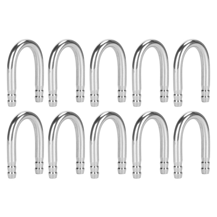 Zerodis 10 Stück Aquarium U-förmiges Winkelrohr Edelstahl Sauerstoffpumpe CO2-Schlauch Aquarium Aqua