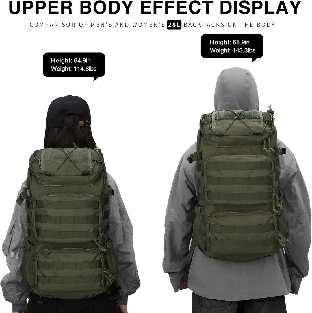 Mardingtop 28L Wanderrucksack Militär Outdoor Rucksack - Leichter Taktischer Rucksack mit MOLLE-Syst
