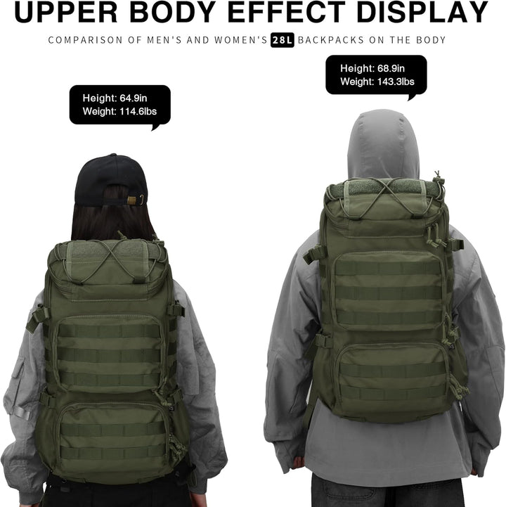 Mardingtop 28L Wanderrucksack Militär Outdoor Rucksack - Leichter Taktischer Rucksack mit MOLLE-Syst