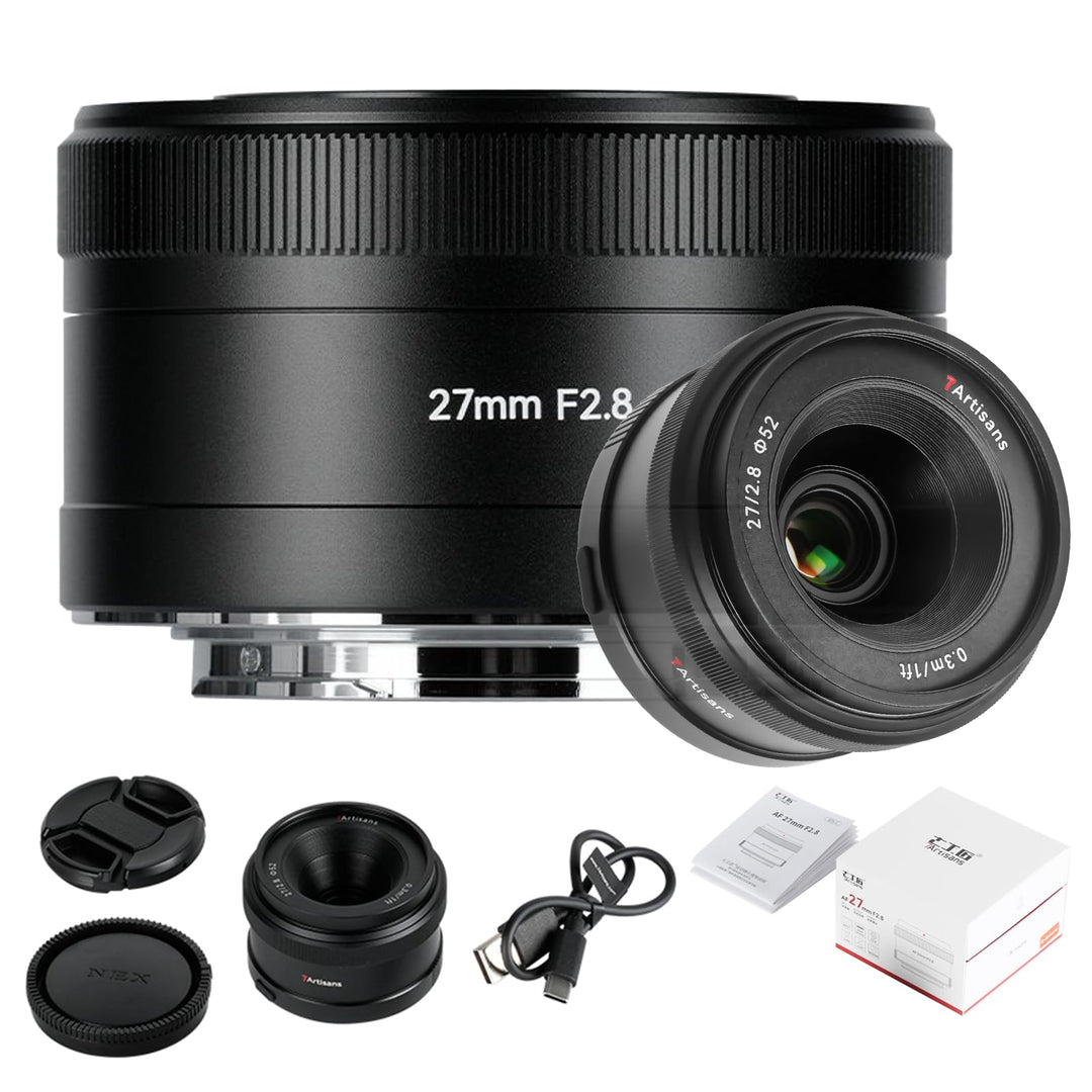 7artisans AF 27MM F2.8 Autofokus Objektiv, Weitwinkel APS-C Faszinierende Autofokus Kamera Objektiv