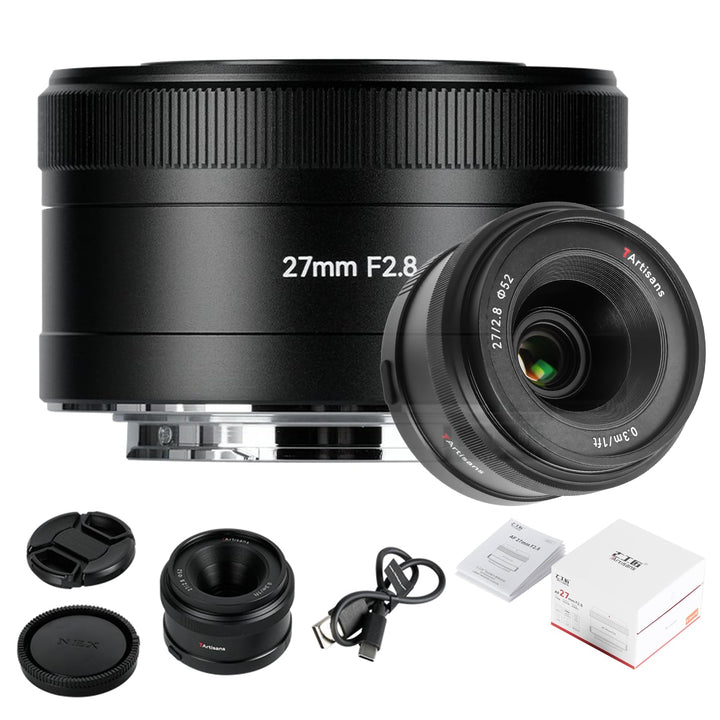 7artisans AF 27MM F2.8 Autofokus Objektiv, Weitwinkel APS-C Faszinierende Autofokus Kamera Objektiv