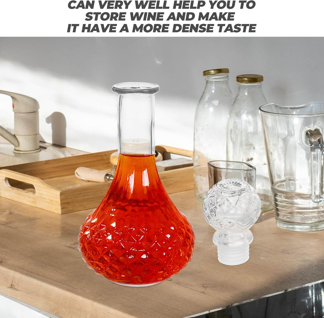 BESPORTBLE Transparente Weinkaraffe 500 ml Dickwandige Whiskyflasche aus Glas Multifunktionale Spiri