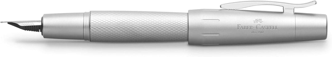 Faber-Castell 148670 - Füller e-motion pure Silver, Federbreite M, inkl. Geschenkverpackung und Konv
