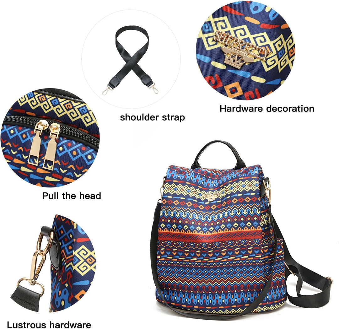 Damen Rucksack Anti Diebstahl Umhängetasche Multifunktions Schultaschen 8864-m266-c, 8864-m266-c