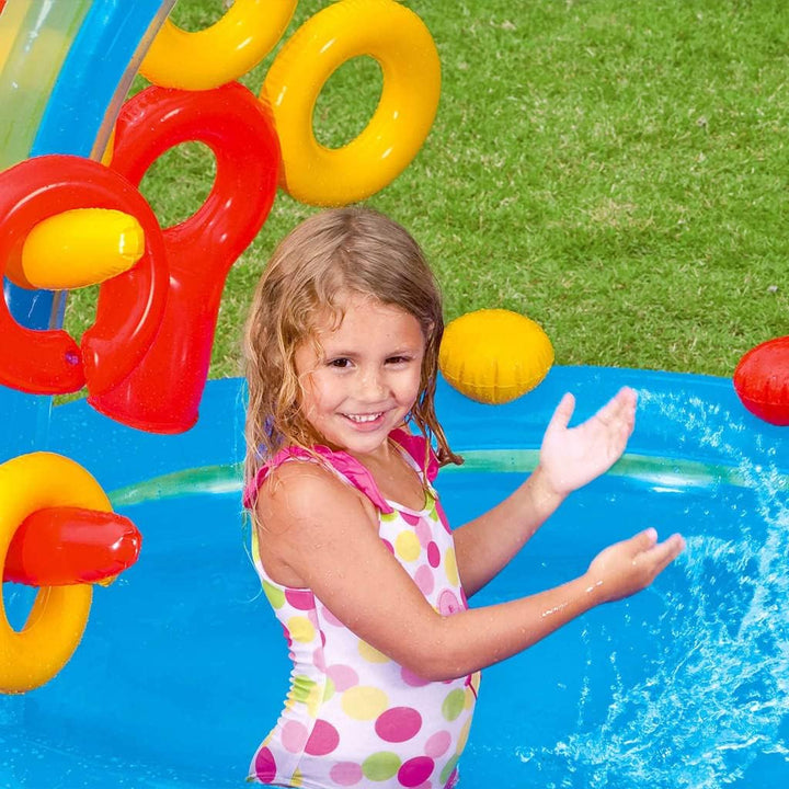 vidaXL Intex Aufblasbarer Pool Rainbow Ring Play Center 297x193x135cm 57453NP