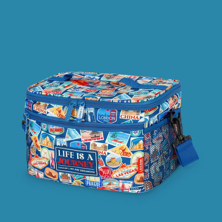Legami - Lunchbag für das Mittagessen, Thema Travel Stickers, Lunchbag für das Mittagessen, grosses