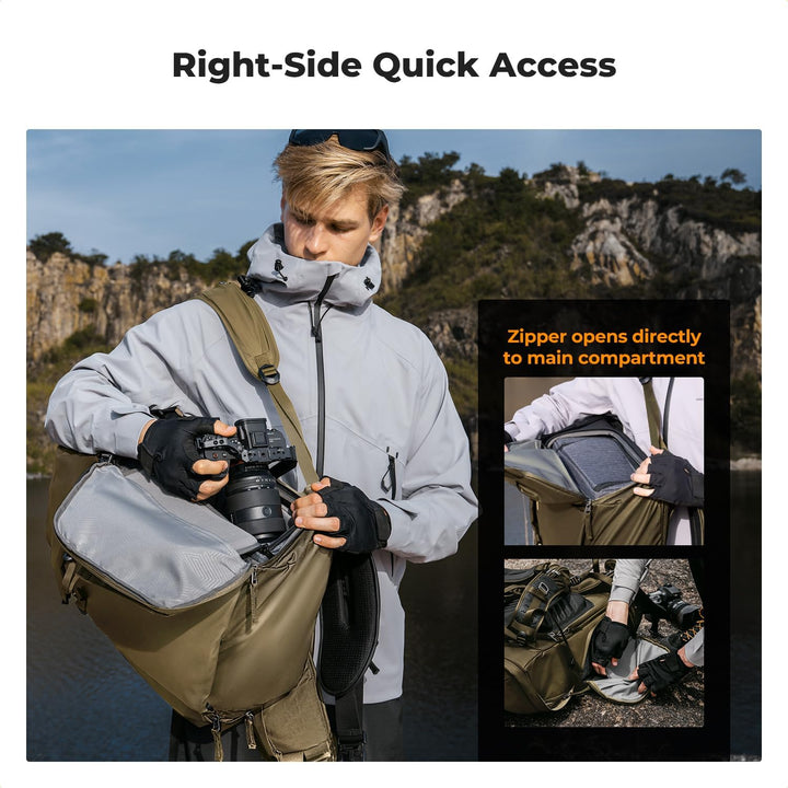 K&F Concept Kamerarucksack 30L, Professionelle Grosse Fotorucksack, Camera Backpack Wasserdicht, Rei