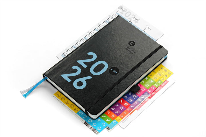 weekview compact note – der clevere Wochenplaner! Personal Organizer mit grossem Notizteil A6+ Leseb