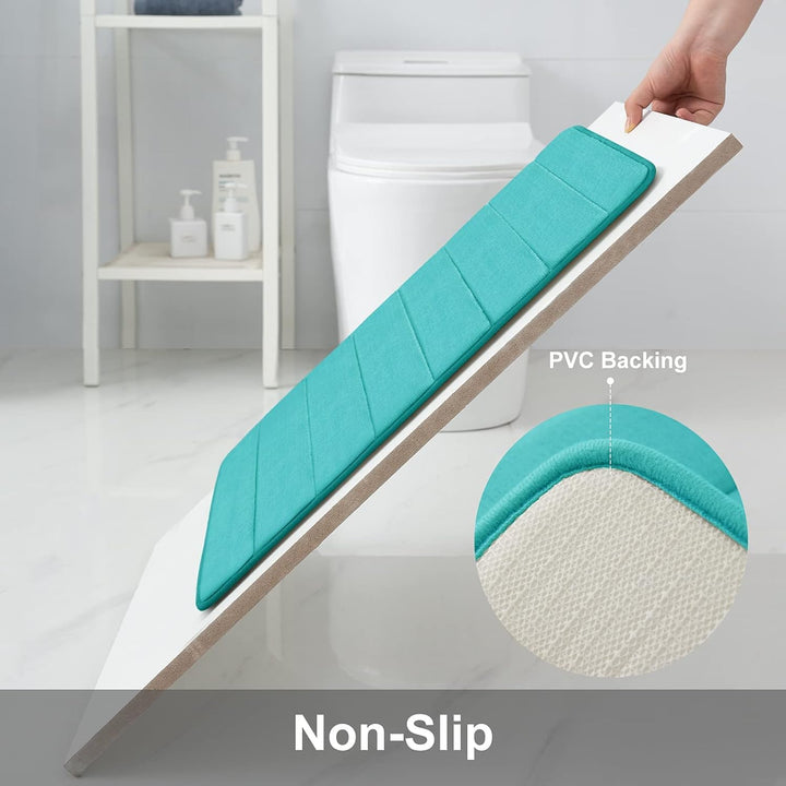 Homaxy Memory Foam Badezimmer Badeteppiche Saugfähige Rutschfester Badvorleger Waschbar Badematte -