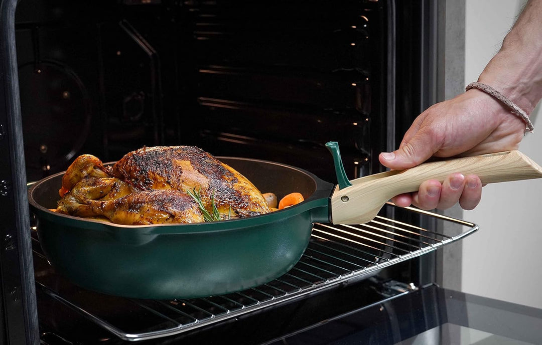 COOKUT - Die fabelhafte 8-in-1-Pfanne - Ein Utensil ersetzt Pfanne, Topf, Schmorpfanne, Schmortopf -