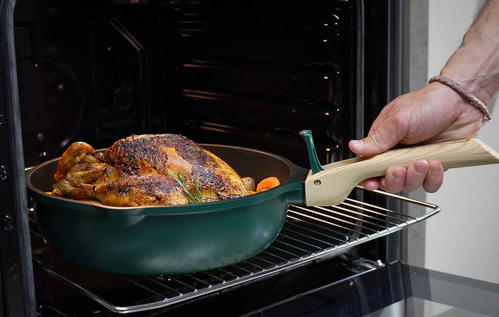 COOKUT - Die fabelhafte 8-in-1-Pfanne - Ein Utensil ersetzt Pfanne, Topf, Schmorpfanne, Schmortopf -