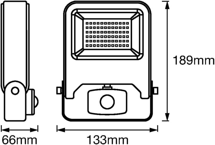 LEDVANCE LED Fluter, Leuchte für Aussenanwendungen, Kaltweiss, Integrierter Tageslicht- und Bewegung