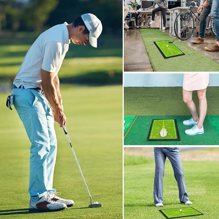 ALLOMN Schwungmatte mit Rutschfester Gummiunterlage - Golf-Übungsmatte für Schlagtraining im Innen-