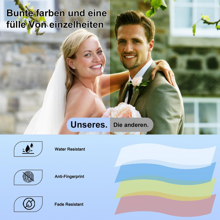 CRTBOTW Kompatibel für Amber M100/M200 4x6 Fotodrucker,Packung mit 80 Blätter Fotopapier & 2 Farbban