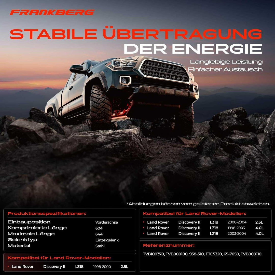 Kardanwelle Gelenkwelle Vorne für Discovery II L318 LT 2.5L 3.9L Allrad (AWD) 1998-2004 TVB000110