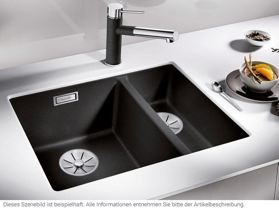 BLANCO SUBLINE 340/160-U | SILGRANIT felsgrau | Einbauart: Unterbau | Hauptbecken links | ohne Ablau