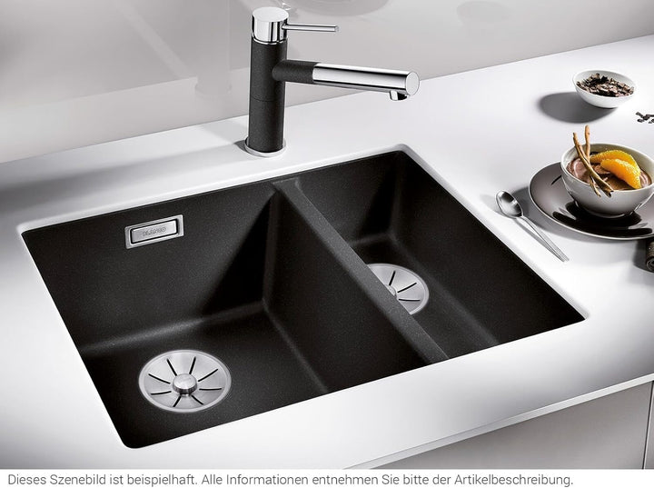 BLANCO SUBLINE 340/160-U | SILGRANIT felsgrau | Einbauart: Unterbau | Hauptbecken links | ohne Ablau