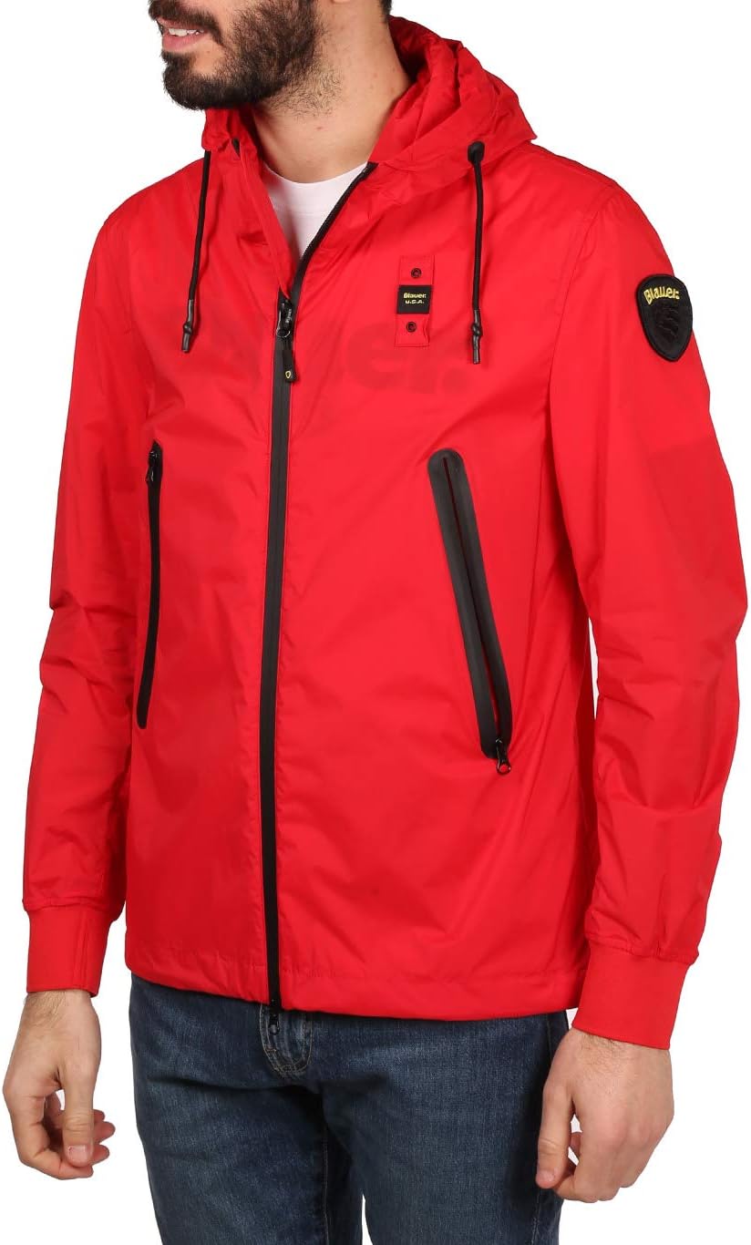 Blauer Herren Giubbini Corti Sfoderato Jacke S 547 Lebendrot, S 547 Lebendrot