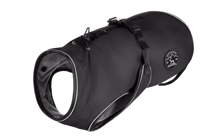 Hunter Hundemantel Uppsala, Farbe: schwarz, 2in1 Design mit herausknüpfbarem Innenfutter, wasserabwe
