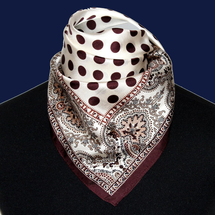 Lorenzo Cana Marken Seidentuch Damentuch aus 100% Seide Barock mit Paisleymuster Tuch Schal Markentu