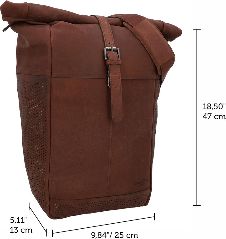 Gusti Gepäckträgertasche Leder - Amets T. Packtasche mit Schultergurt Fahrradtasche Umhängetasche gr