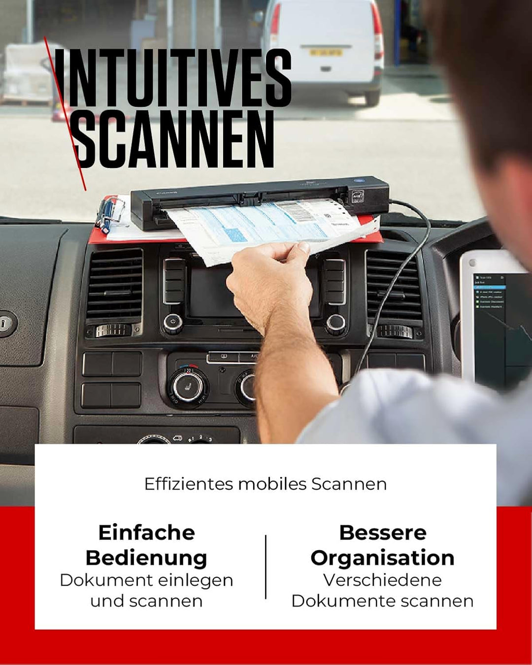 Canon P-208II - imageFORMULA Mobiler Dokumentenscanner (Duplex DIN-A4 Einzug, Farbe, 600dpi, 8 Seite