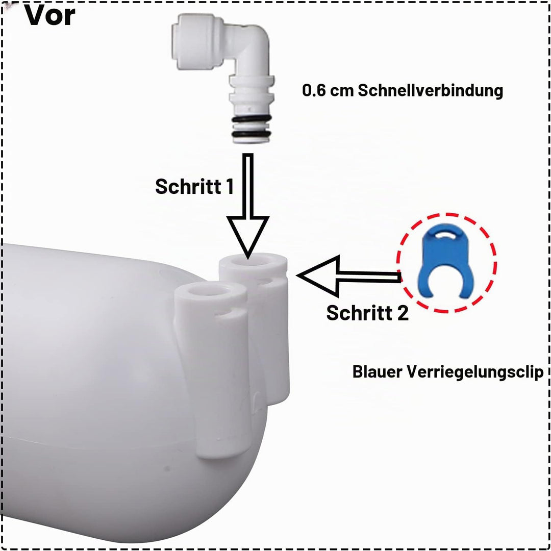 HUINING 3012 RO Membrangehäuse mit 3/8 1/4 Schnellverbinder, Schraubenschlüssel-Set für 200/300/400/