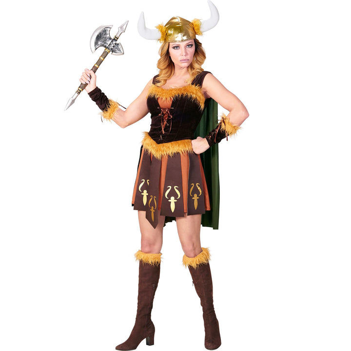 "VIKING" (dress with cape, arm pieces, helmet) - (M), M