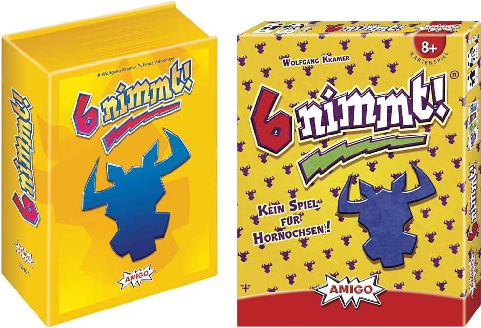 AMIGO 02401 6 nimmt 30 Jahre-Edition & 4910-6 nimmt!, Kartenspiel 6 nimmt + Kartenspiel, 6 nimmt + K
