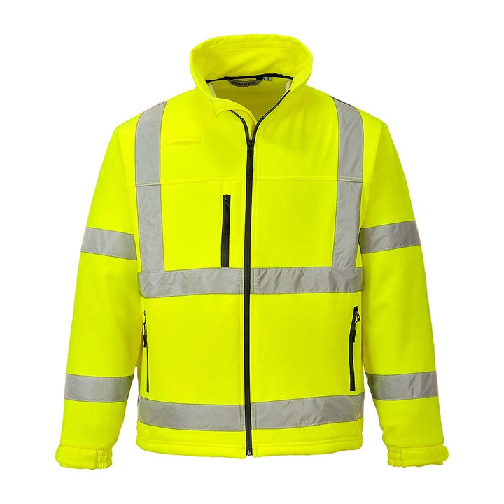 Portwest Klassische Hi-Vis Softshell-Jacke (3L), Grösse: M, Farbe: Gelb, S424YERM M Gelb, M Gelb