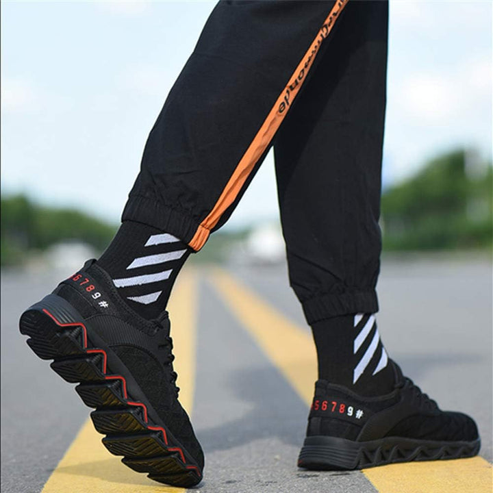 Hitmars Sicherheitsschuhe Herren Frauen Arbeitsschuhe Baustellen Schutzkappe Stahl Stiefel Sneaker T