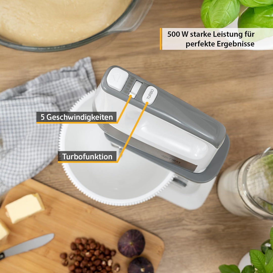 TZS First Austria 2 in 1 Handmixer und Standmixer | 3,4L | Automatikantrieb | 500W | 5 Geschwindigke