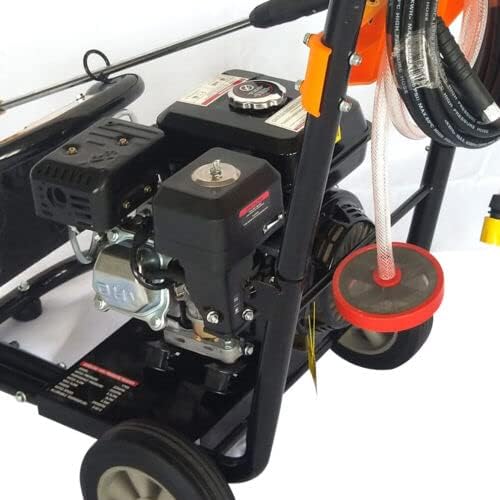 Benzin Hochdruckreiniger Motor Dampfstrahler FläChenreiniger Mit Schlauch Benzinmotor 170 Bar 5 Spez