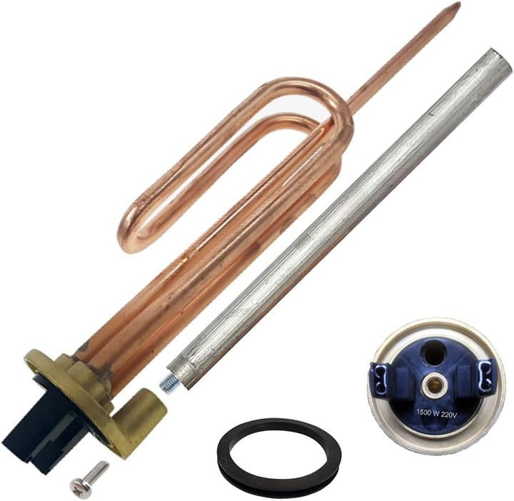Kit Heizelementflansch gebogen + Magnesiumanode + Gummidichtung + Befestigungsschraube, 1500 W, inkl