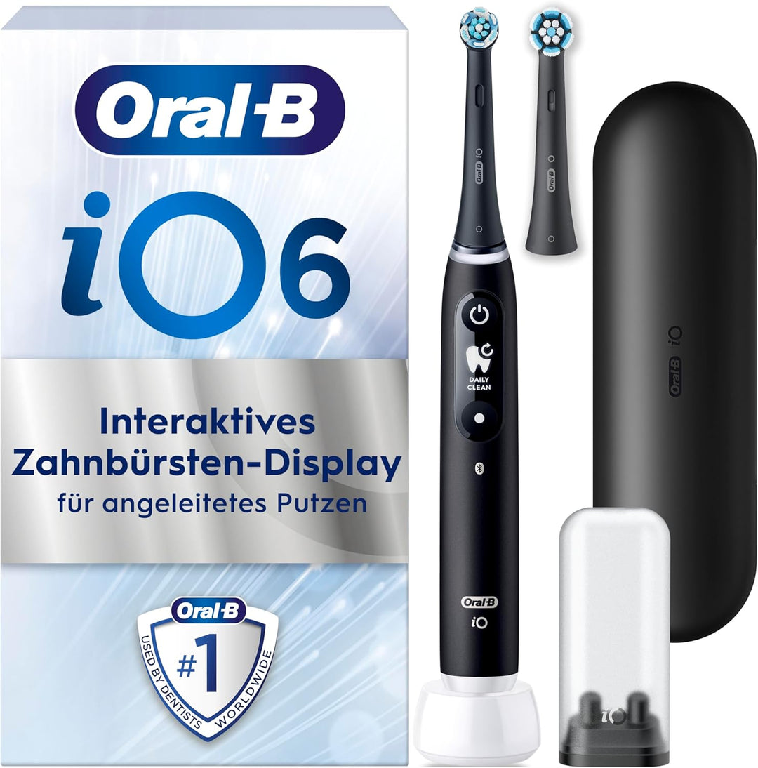 Oral-B iO Series 6 Elektrische Zahnbürste/Electric Toothbrush, 2 Aufsteckbürsten, 5 Putzmodi für Zah